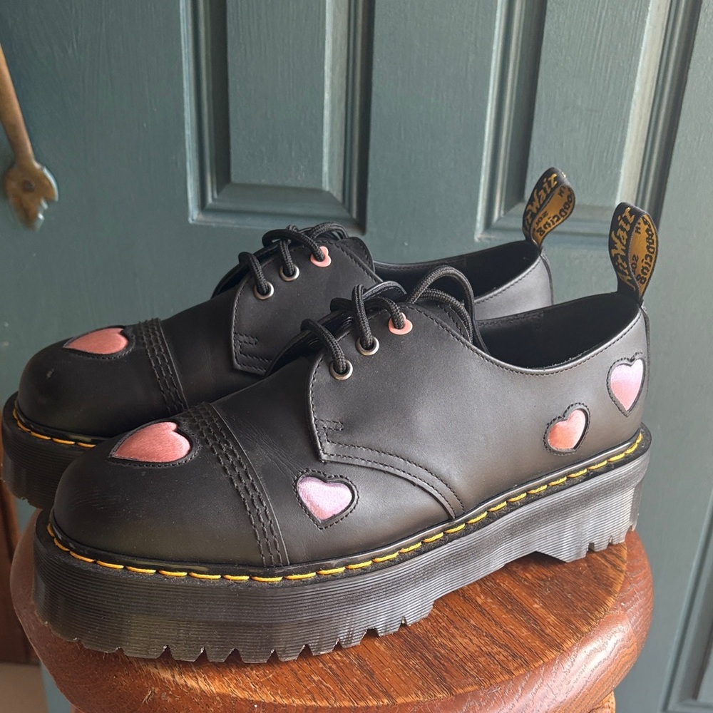 Dr. Martens 1461 Quad Heart Platform Derby shoes